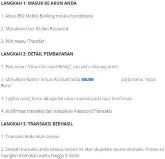 Pembayaran via Bersama